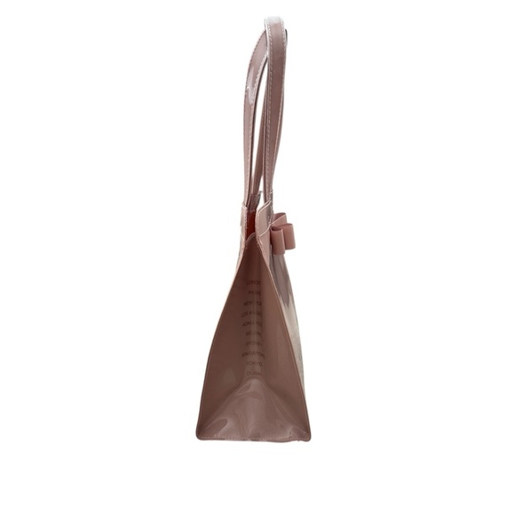 Ted Baker Powder Pink Shopper Bag Tote with Bow detail PVC exterior spellout - Picture 4 of 7